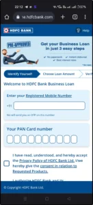 HDFC Bank Pre-approved Business Loan Apply 